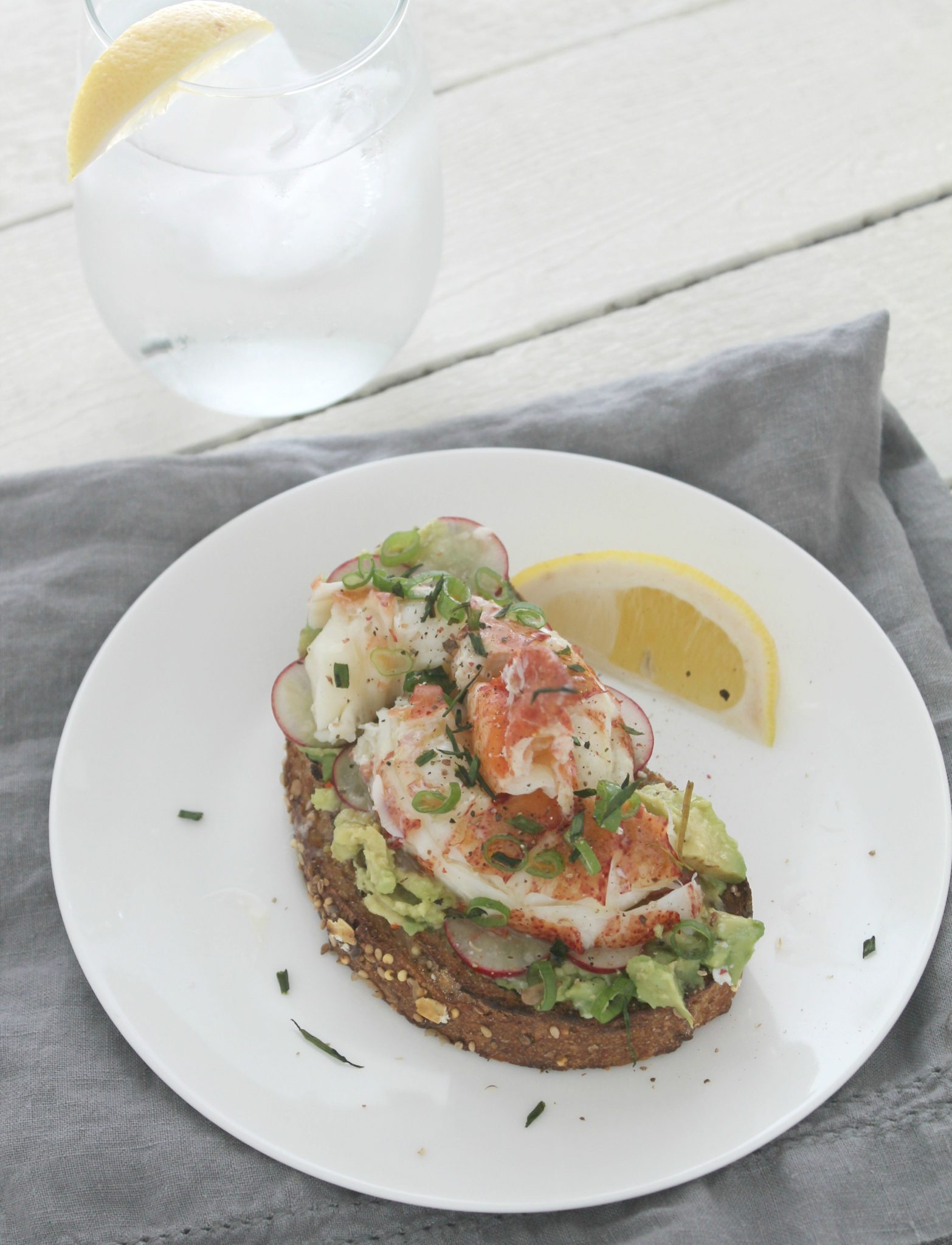 buttered lobster avocado toast