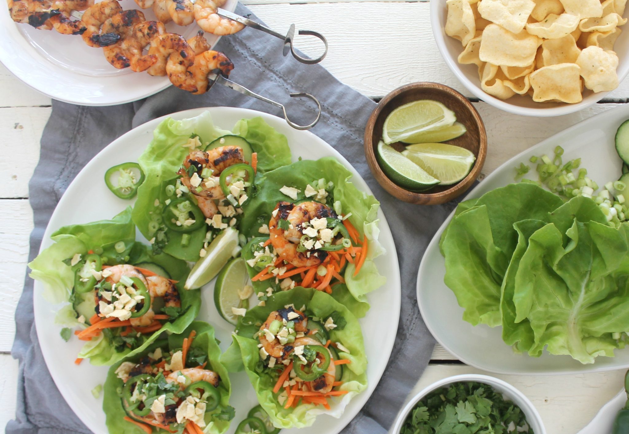 crisp bibb lettuce loaded with shredded carrots, cool cucumber