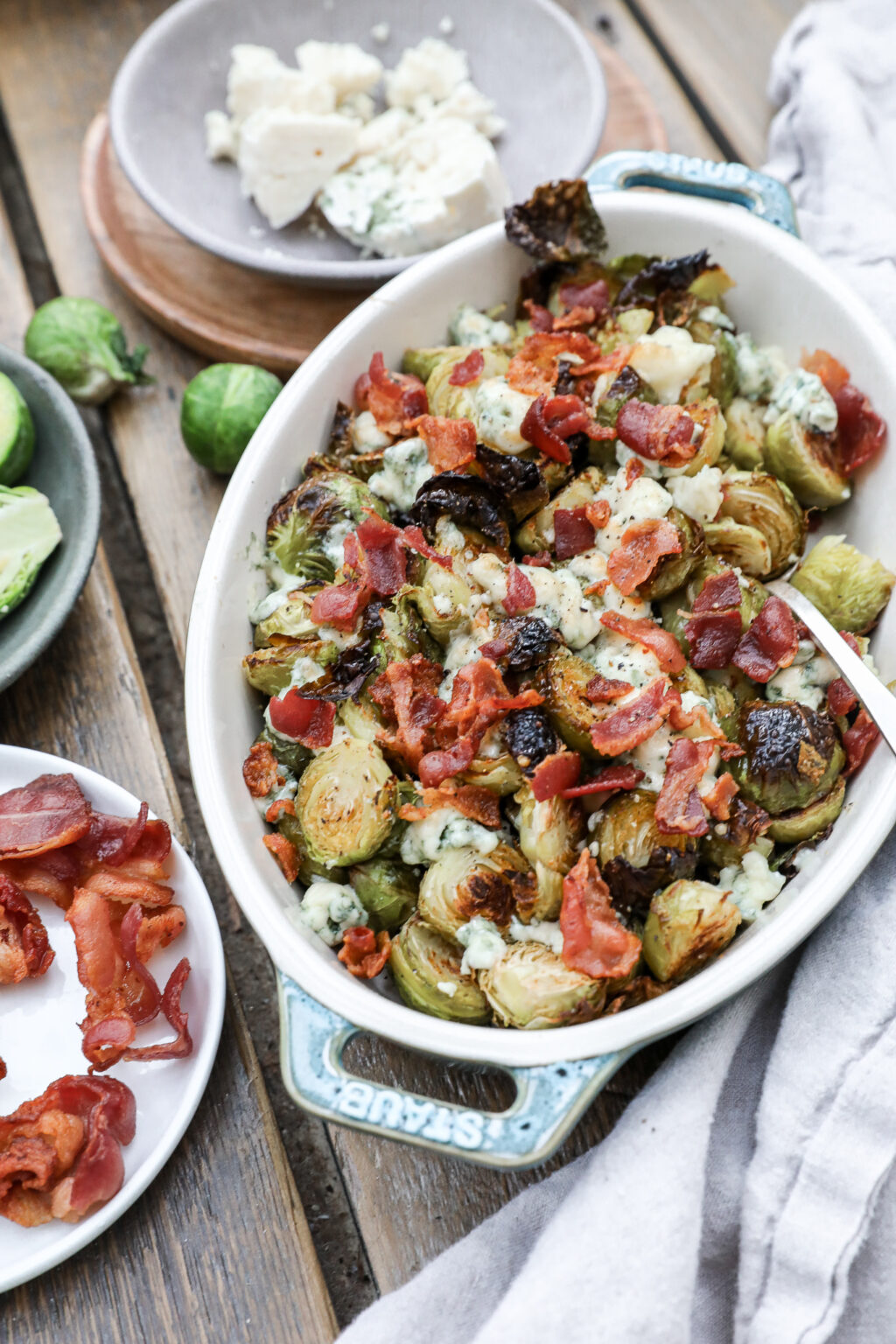 Brussels Sprouts with Blue Cheese and Bacon Jenny Shea Rawn