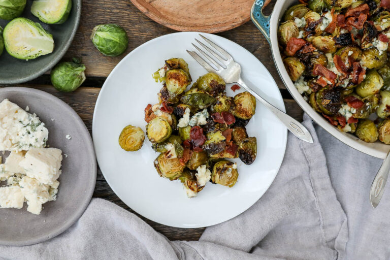 Brussels Sprouts with Blue Cheese and Bacon Jenny Shea Rawn