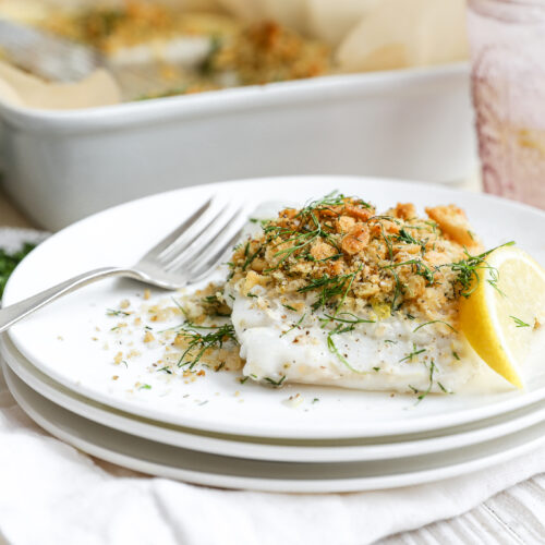 An image of cod crusted with crackers