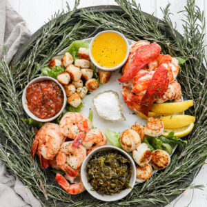 An image of a seafood wreath