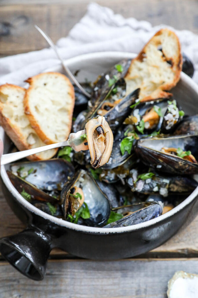 Mussels with White Wine and Garlic Mussels Jenny Shea Rawn