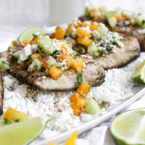 Grilled Kanpachi with Cucumber Jalapeno Salsa | Jenny Shea Rawn