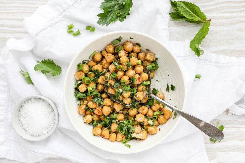 Pan Fried Chickpeas with Fresh Herbs Jenny Shea Rawn