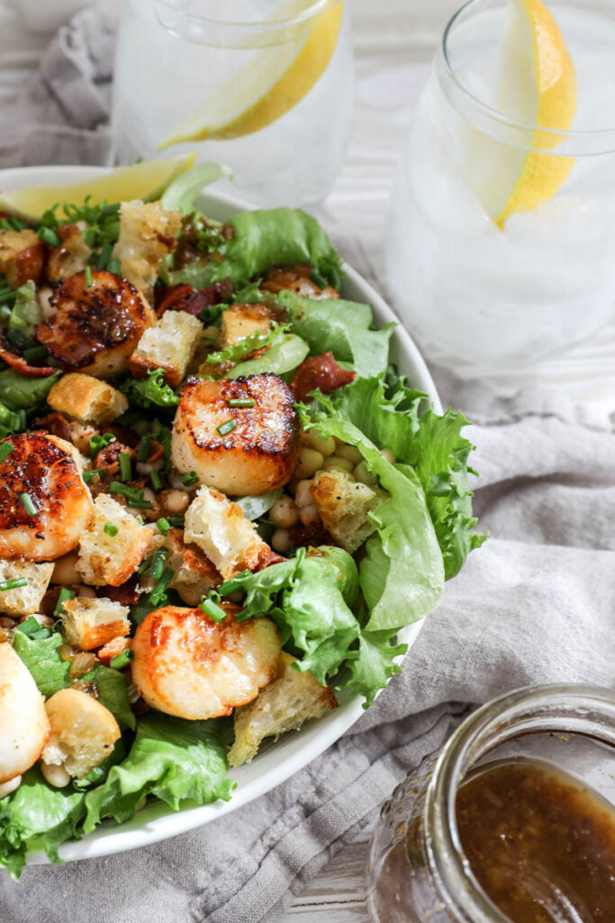 Scallop Salad with Bacon Vinaigrette | Scallops | Jenny Shea Rawn