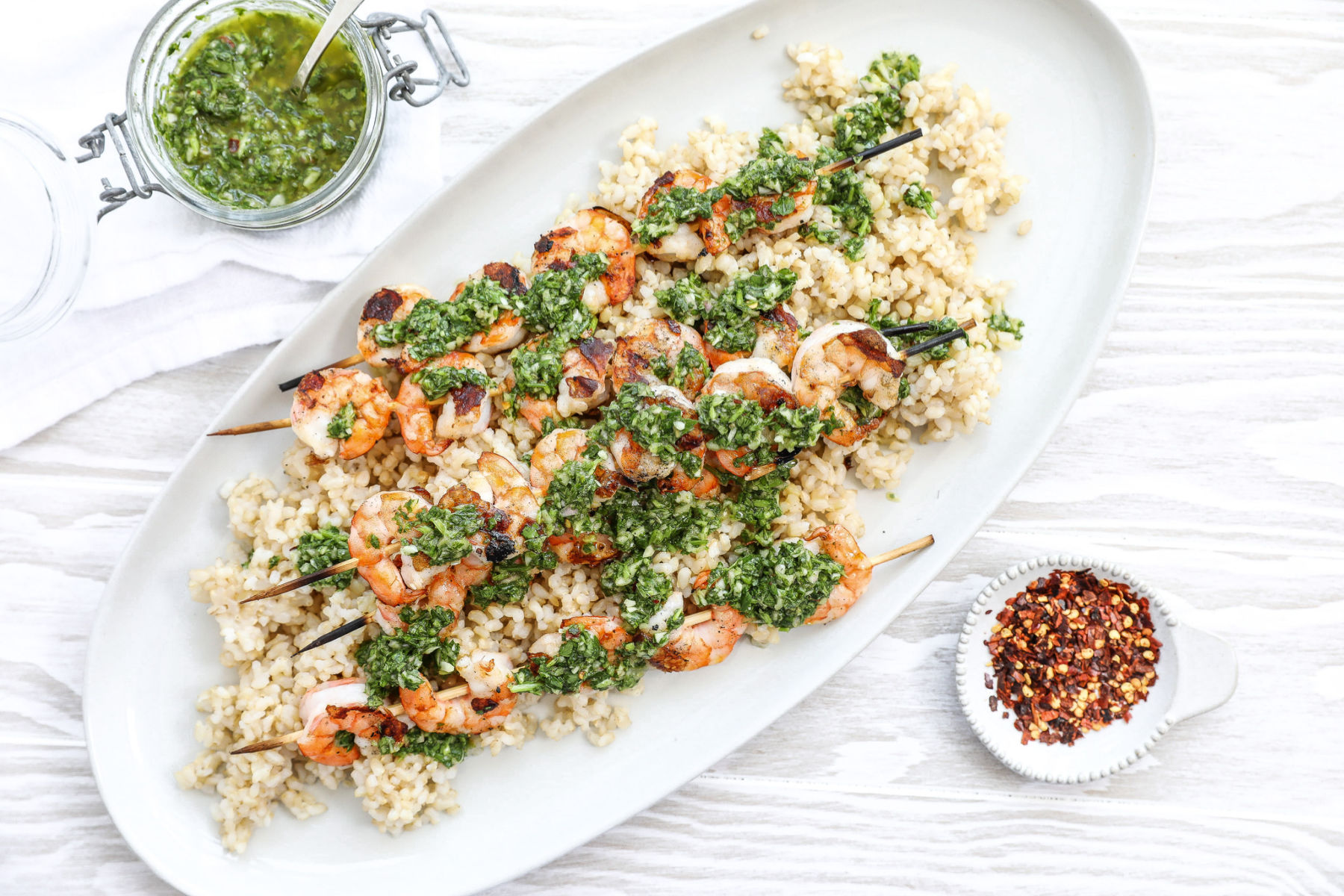 Jumbo Shrimp with Chimichurri – A Couple Cooks