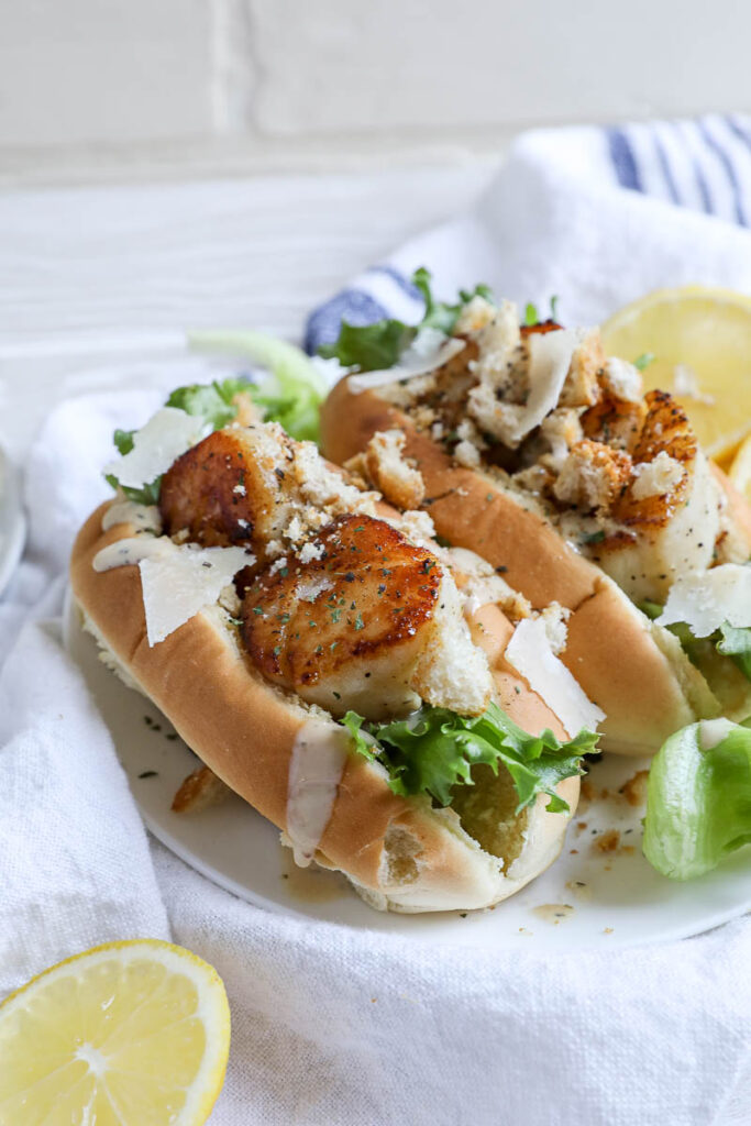 Caesar Salad Scallop Roll Scallops Jenny Shea Rawn