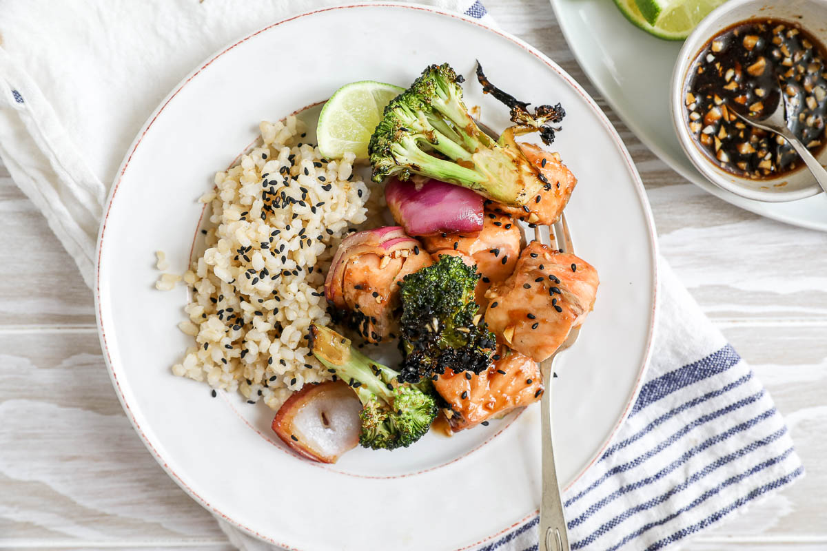 Teriyaki Salmon Kabobs Salmon and Fatty Fish Jenny Shea Rawn