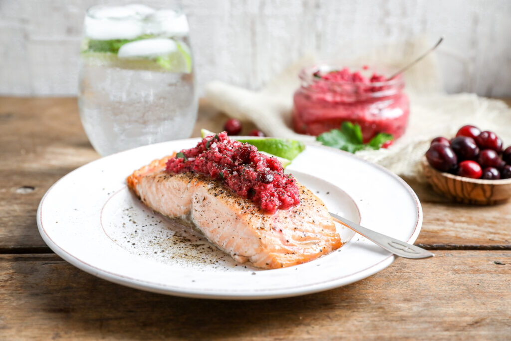 Salmon with Cranberries Salmon Jenny Shea Rawn