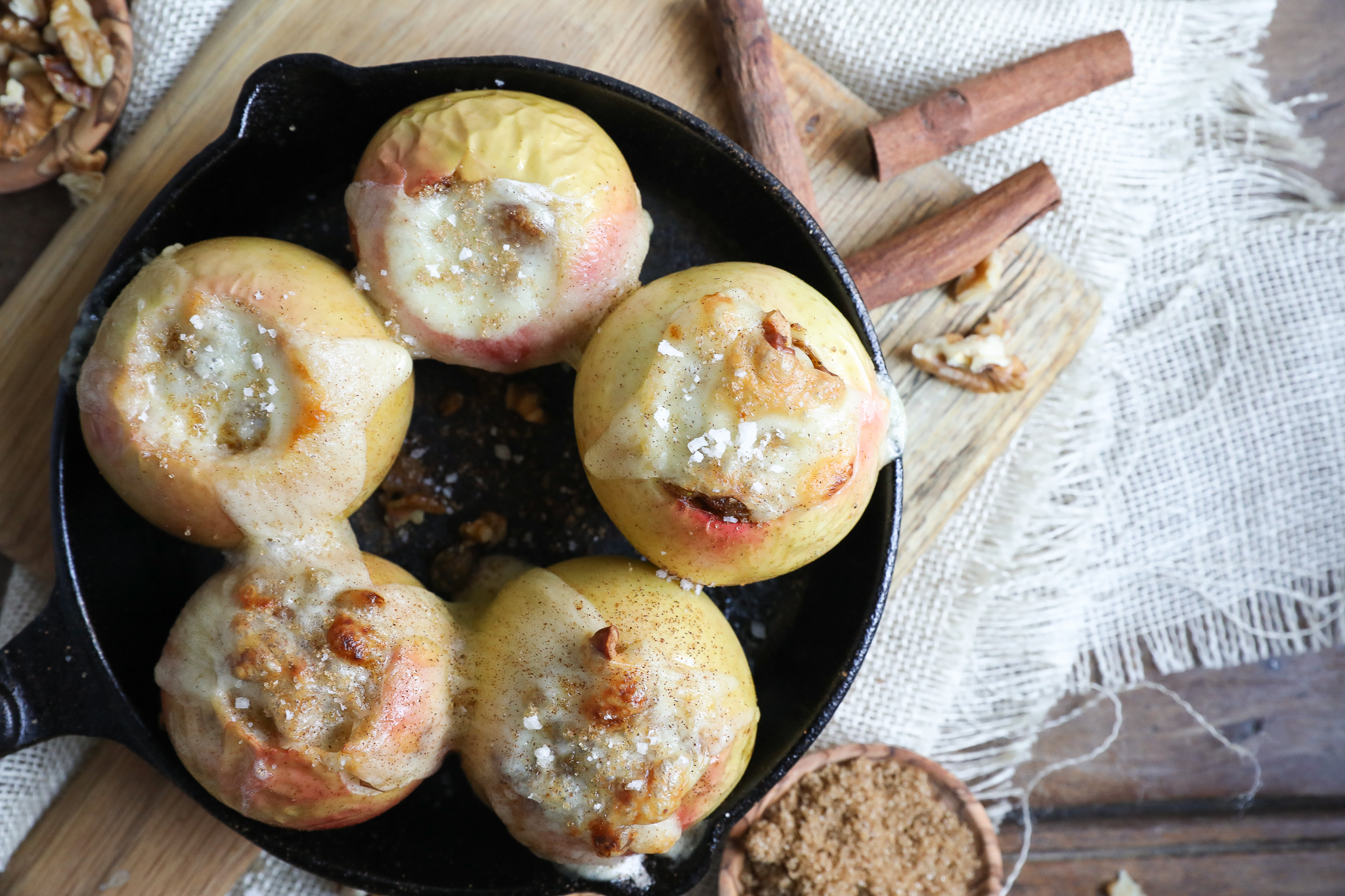 An image of baked stuffed apples