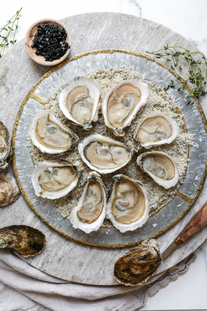 Oyster Platter with Wild Blueberry Granita Oysters Jenny Shea Rawn