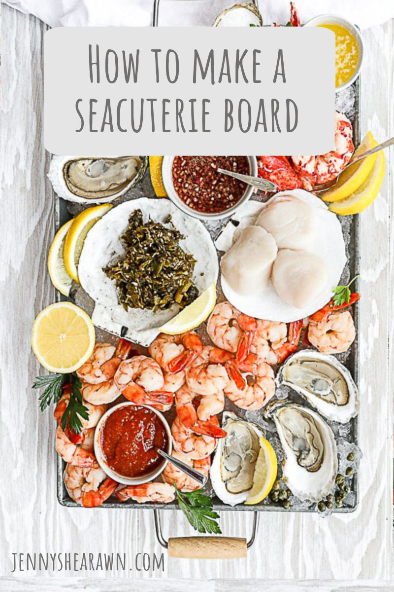 A pin for pinterest on how to make a seafood platter